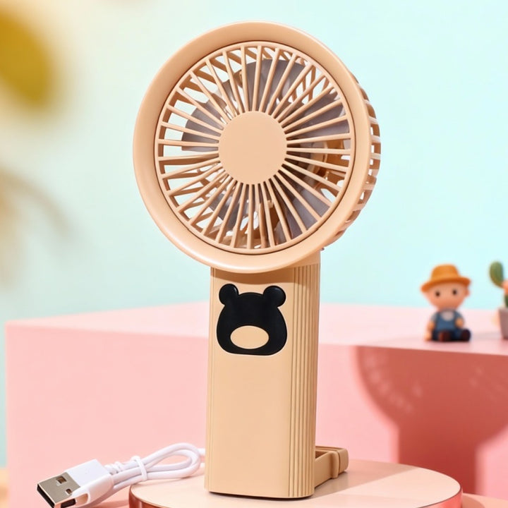 Women Portable Hand Fan with Cute Bear Design Kalsten 1781628530
