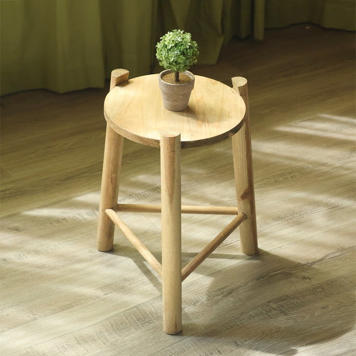 Massive wooden stool Kalsten