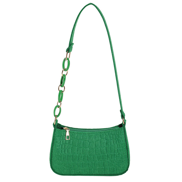 Croc-Textured Mini Crossbody Bag