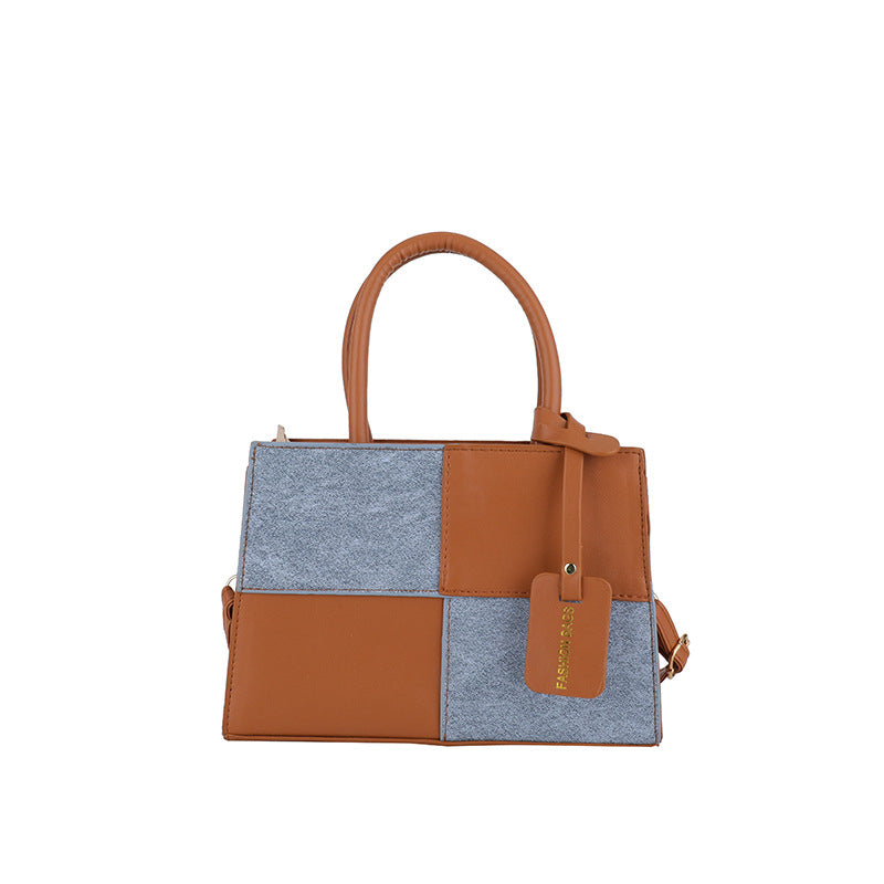 Geometric Patterned Handheld Tote Bag Kalsten
