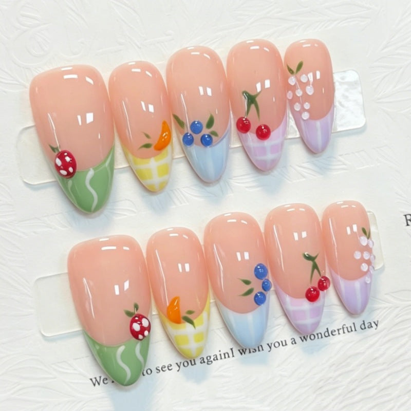 Fruit-Inspired Artistic Press-On Nail Set Kalsten