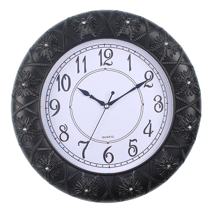 Elegant Wall Clock with Filigree Flower Design Kalsten