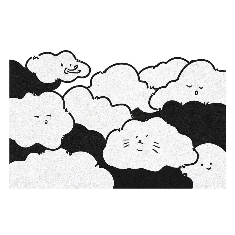 Playful Cloud-Themed Bath Mat
