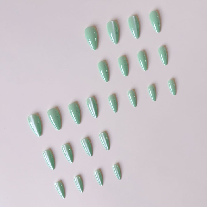 Acrylic nail set with sparkling glitter and elegant design Kalsten