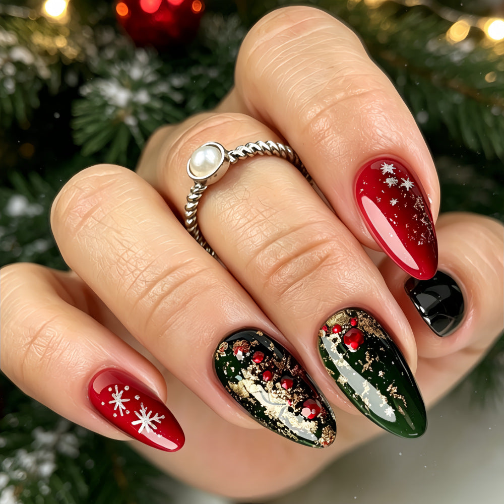 Artificial nails in festive Christmas design Kalsten 1787298787
