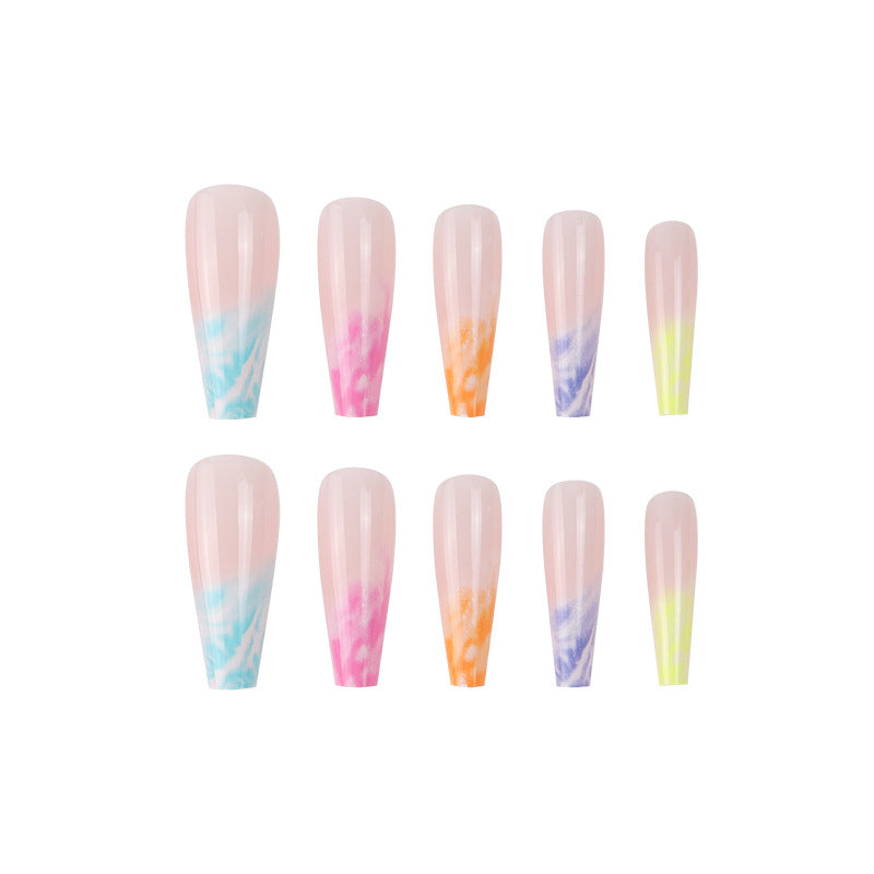 Marble Effect Press-On Nail Set Kalsten