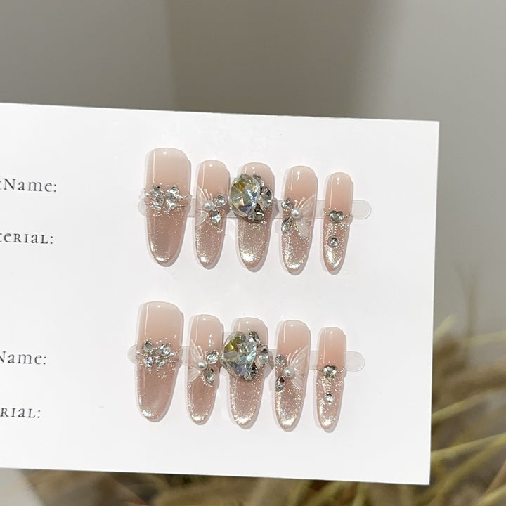 Elegant Glamorous Press-On Nails