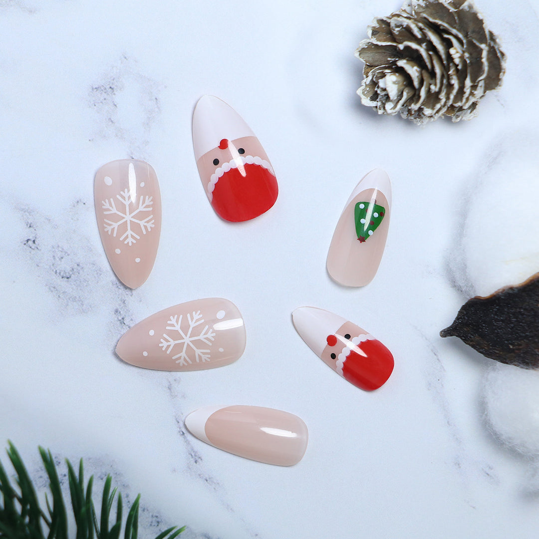 Festive Seasonal Press-On Nail Art Kalsten