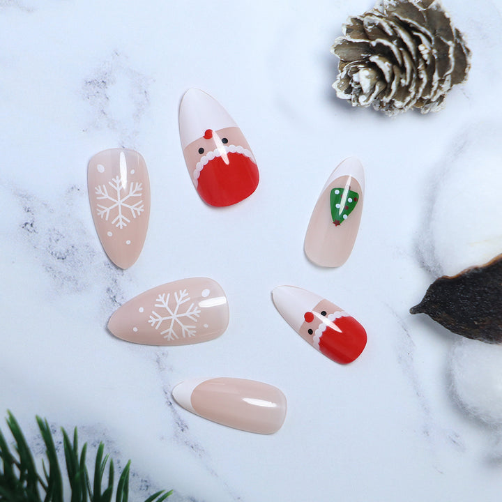 Festive Seasonal Press-On Nail Art Kalsten
