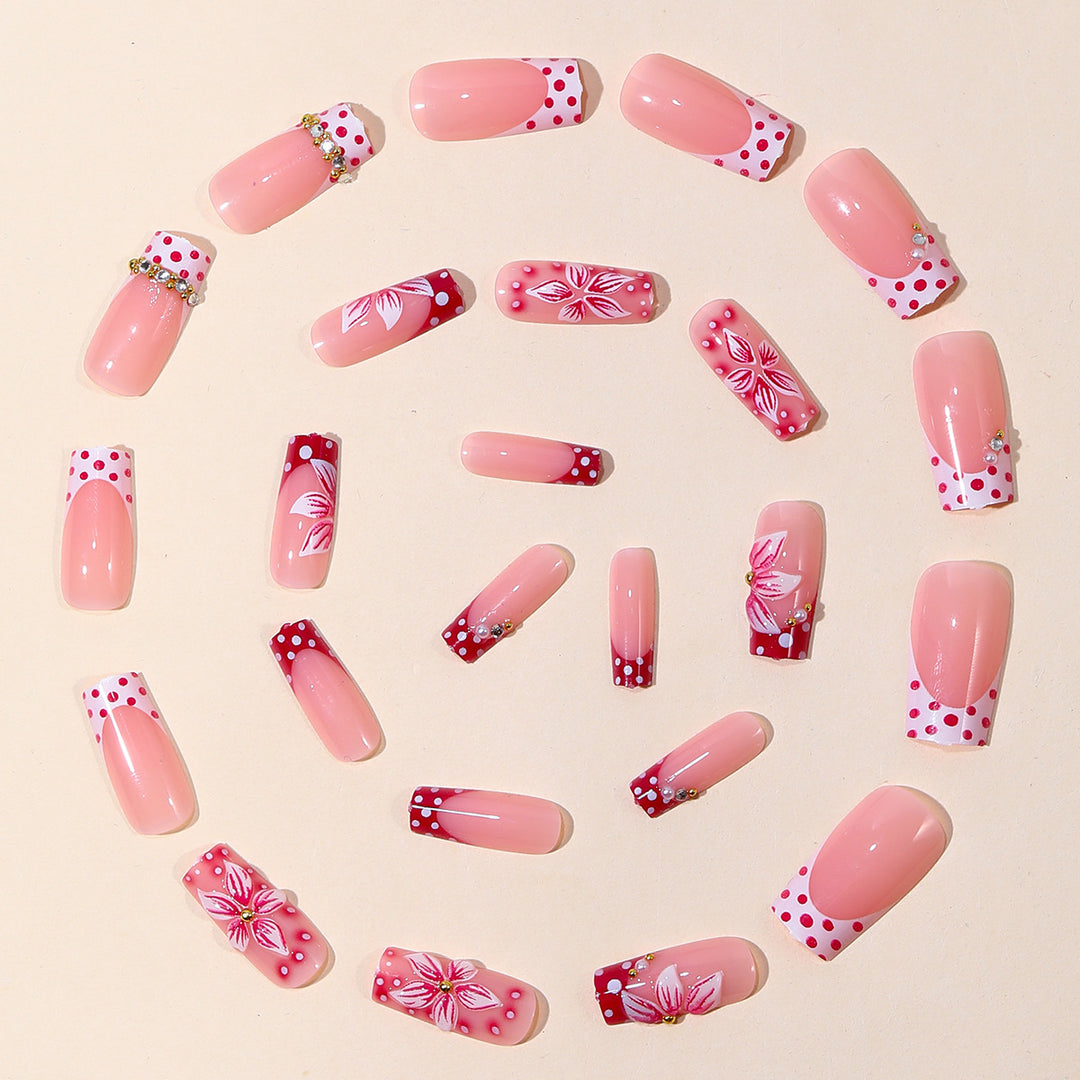 Decorative Floral Nail Art Extensions Kalsten