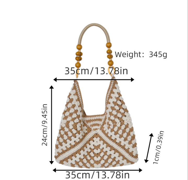 Handbag with Bohemian crochet look Kalsten