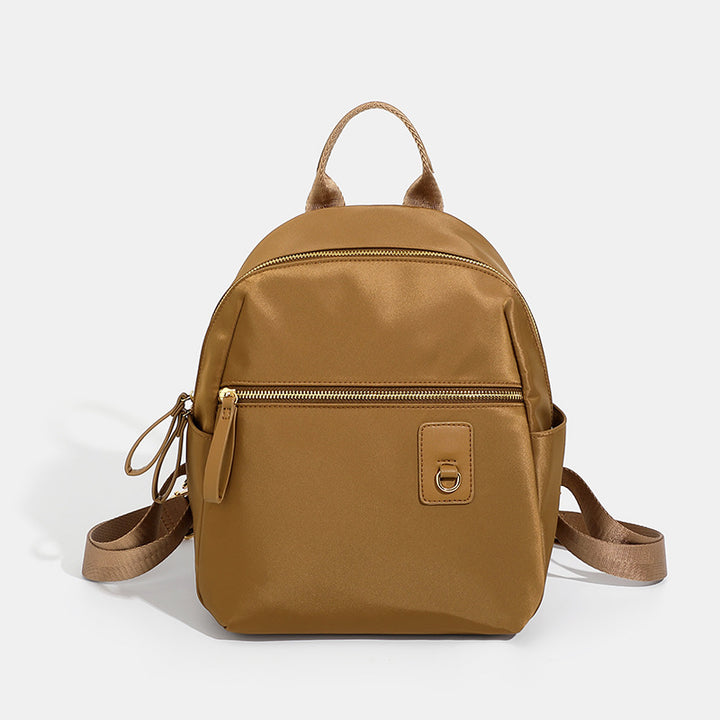 Compact Nylon Backpack with Multiple Pockets