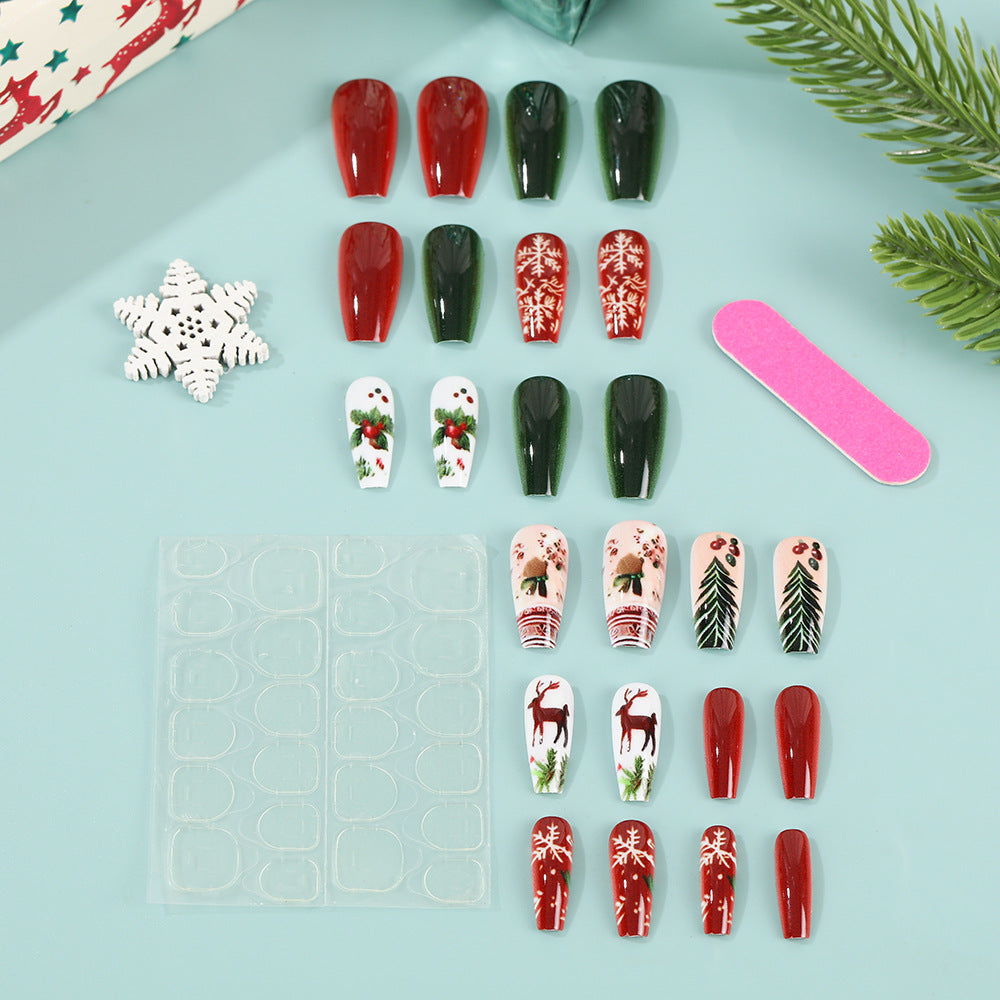 Artificial nails with festive Christmas designs Kalsten