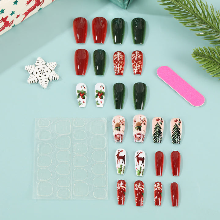 Artificial nails with festive Christmas designs Kalsten