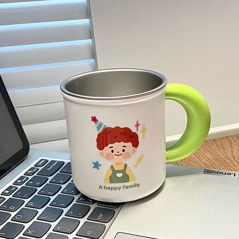 Stainless steel mug with funny family motif Kalsten