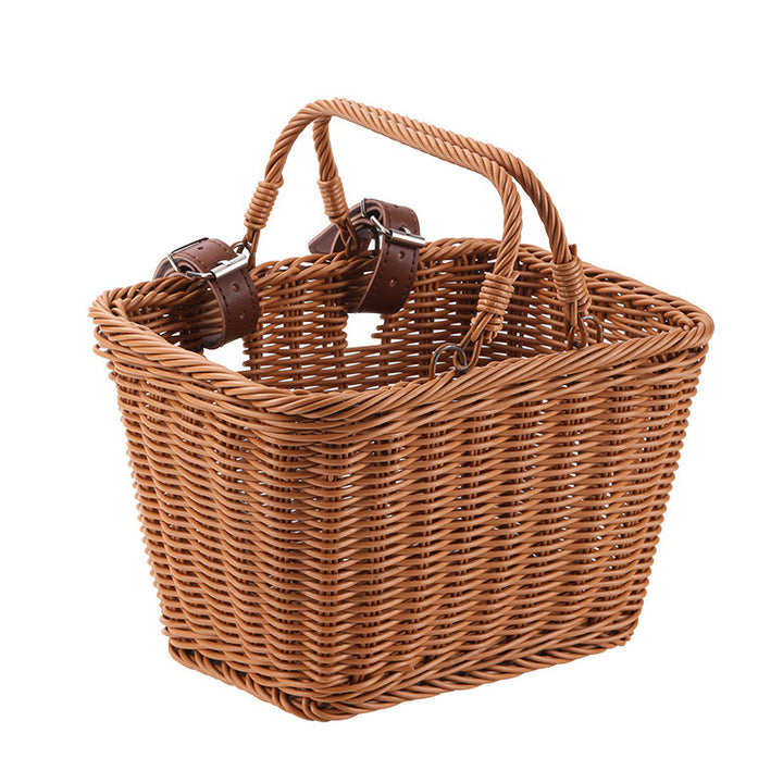 Women Handmade Basket with Leather Handles Kalsten