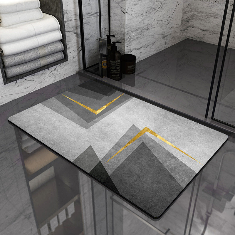 Geometric Pattern Bath Mat