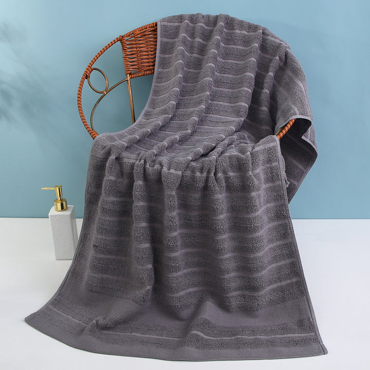 Luxury terry bath towel with elegant striped pattern Kalsten