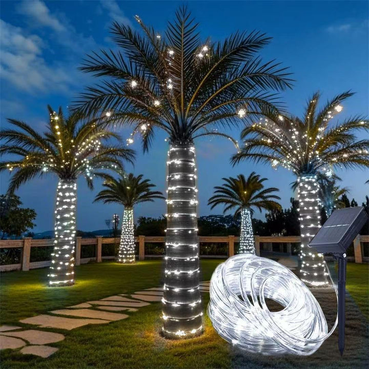 Solar-Powered Warm White Flexible LED Rope Lights For Tree And Landscape Wrapping Kalsten