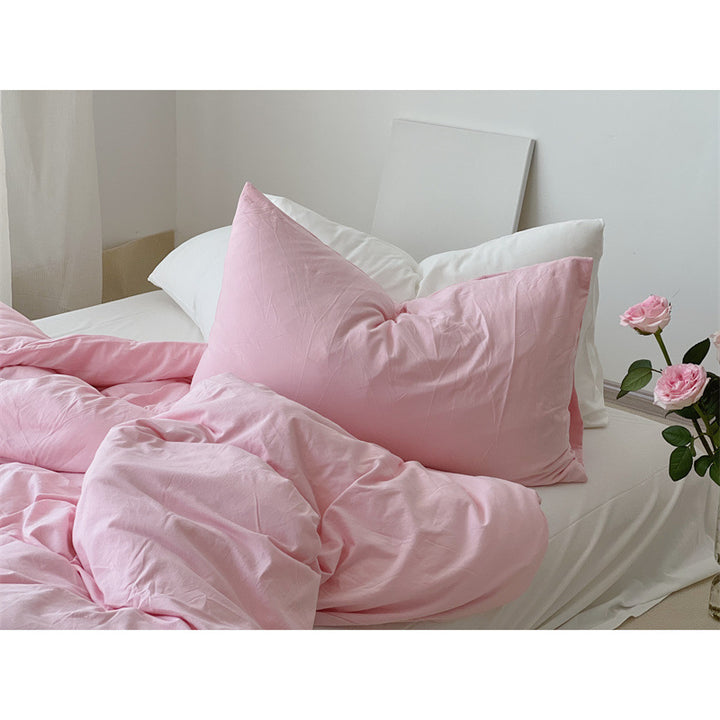 Comfort pillow with breathable cover and shape-retaining filling