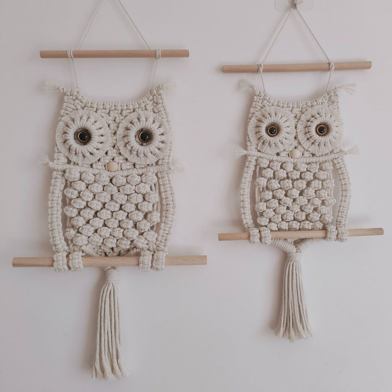 Artisan Macrame Owl Wall Hanging