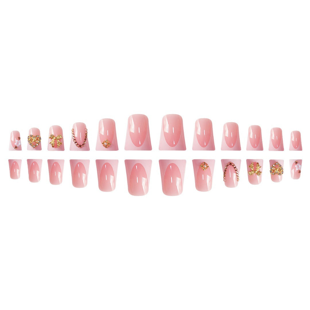Decorative Rhinestone-Embellished Press-On Nail Extensions Kalsten