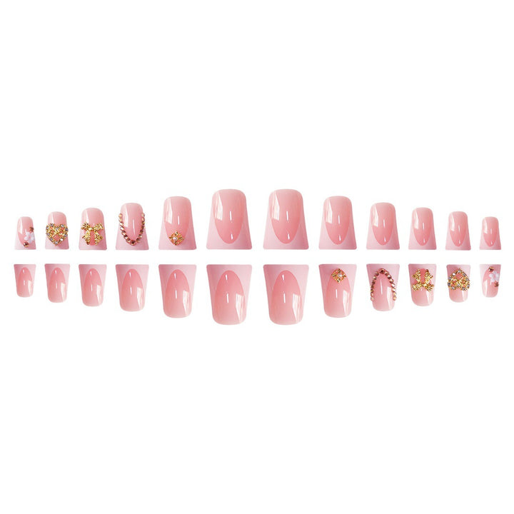 Decorative Rhinestone-Embellished Press-On Nail Extensions Kalsten