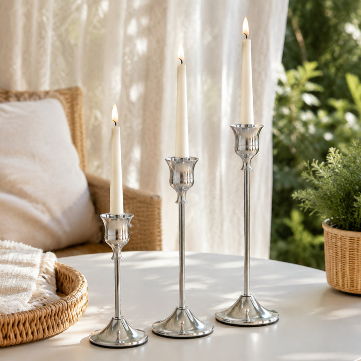 Elegant Gold Candle Holders Set