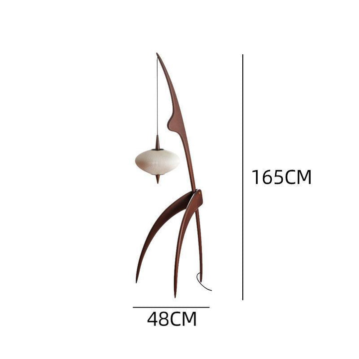 Artistic Floor Lamp with Integrated Hanging Shade