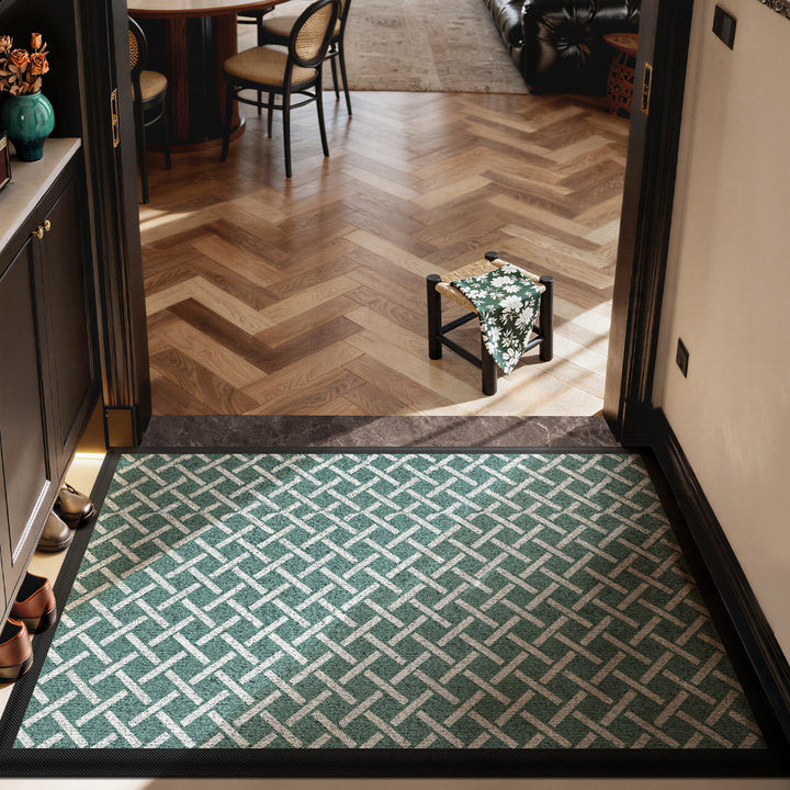 Textured Geometric Entrance Mat Kalsten