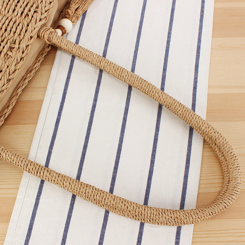 Hand-knotted shopping bag made of natural weave with elegant tassel decoration Kalsten
