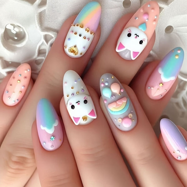 Floral Art Acrylic Nail Set Kalsten