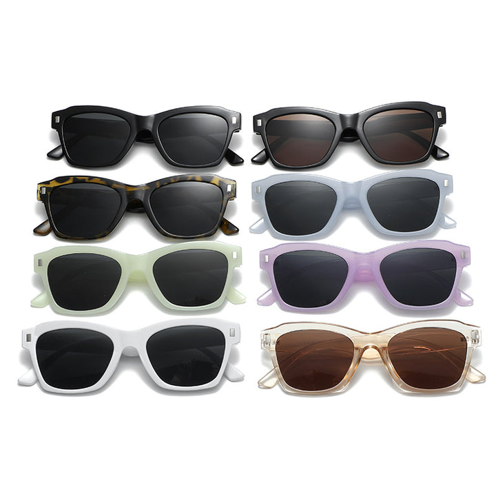 Women's fashionable sunglasses with transparent frame and high-quality UV protection Kalsten