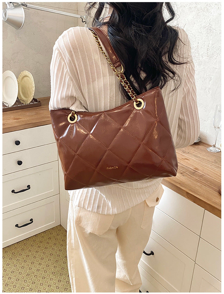 Quilted Faux Leather Tote Bag Kalsten