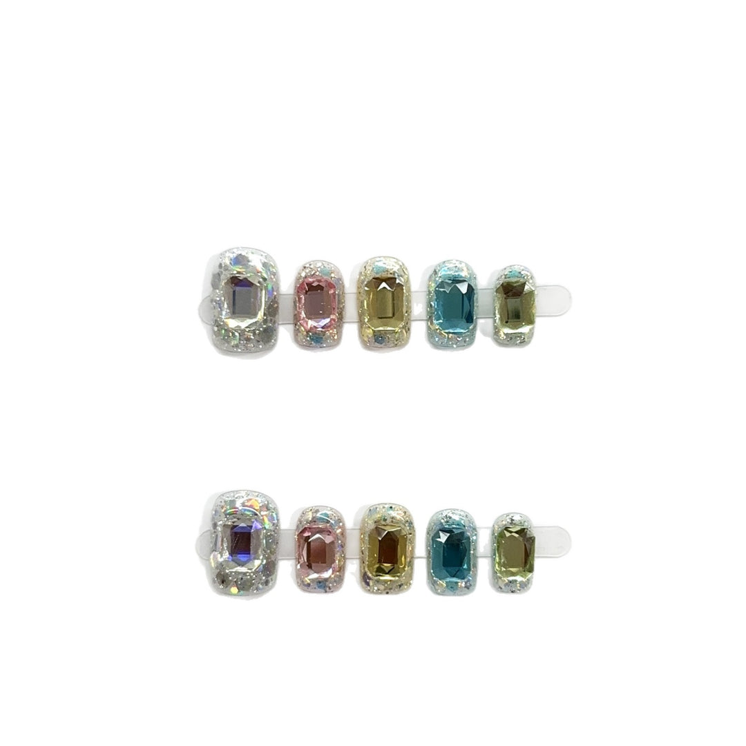 Luxurious Gemstone-Embellished Nail Art Set