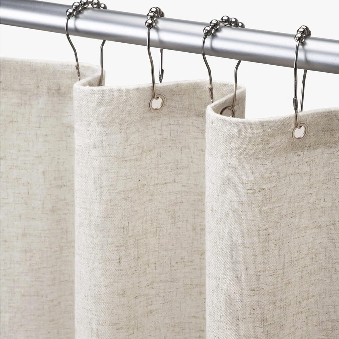 Textured Linen Effect Shower Curtain Kalsten