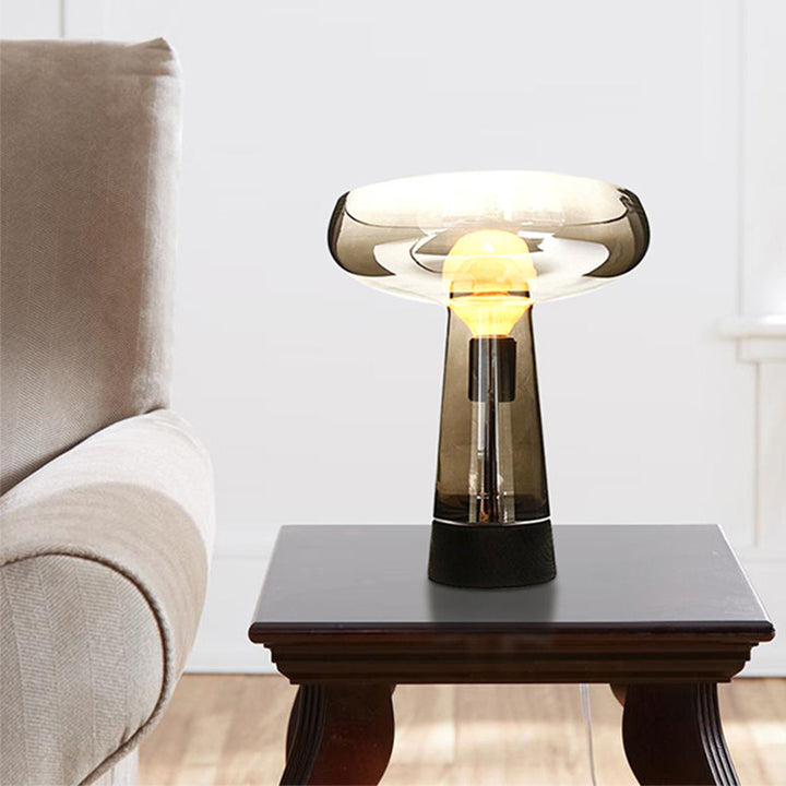 Elegant Transparent Glass Table Lamp