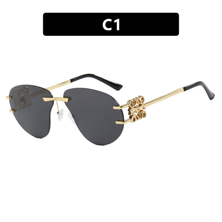 Women's fashionable sunglasses in elegant aviator style with gemstone details Kalsten