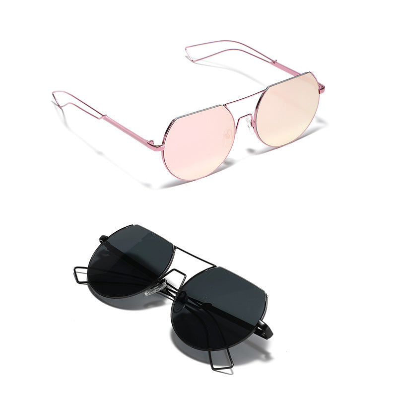 Women's geometric sunglasses with translucent lenses and stylish metal frame Kalsten