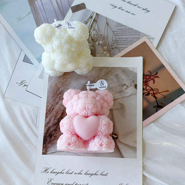 Artistic Teddy Bear Candle
