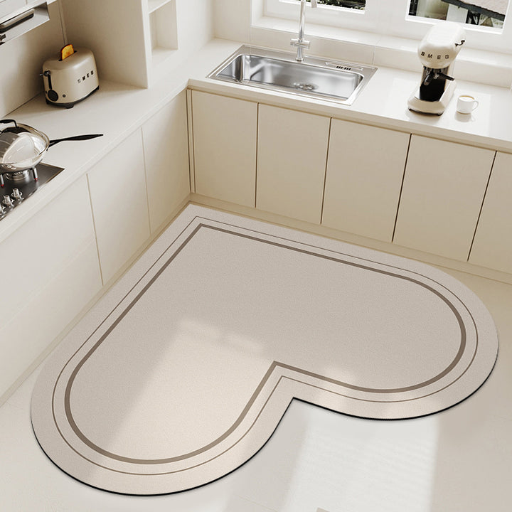 Heart-Shaped Kitchen Mat