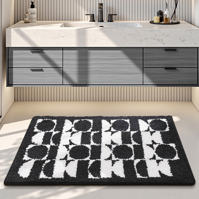 Plush Decorative Bathroom Area Mat