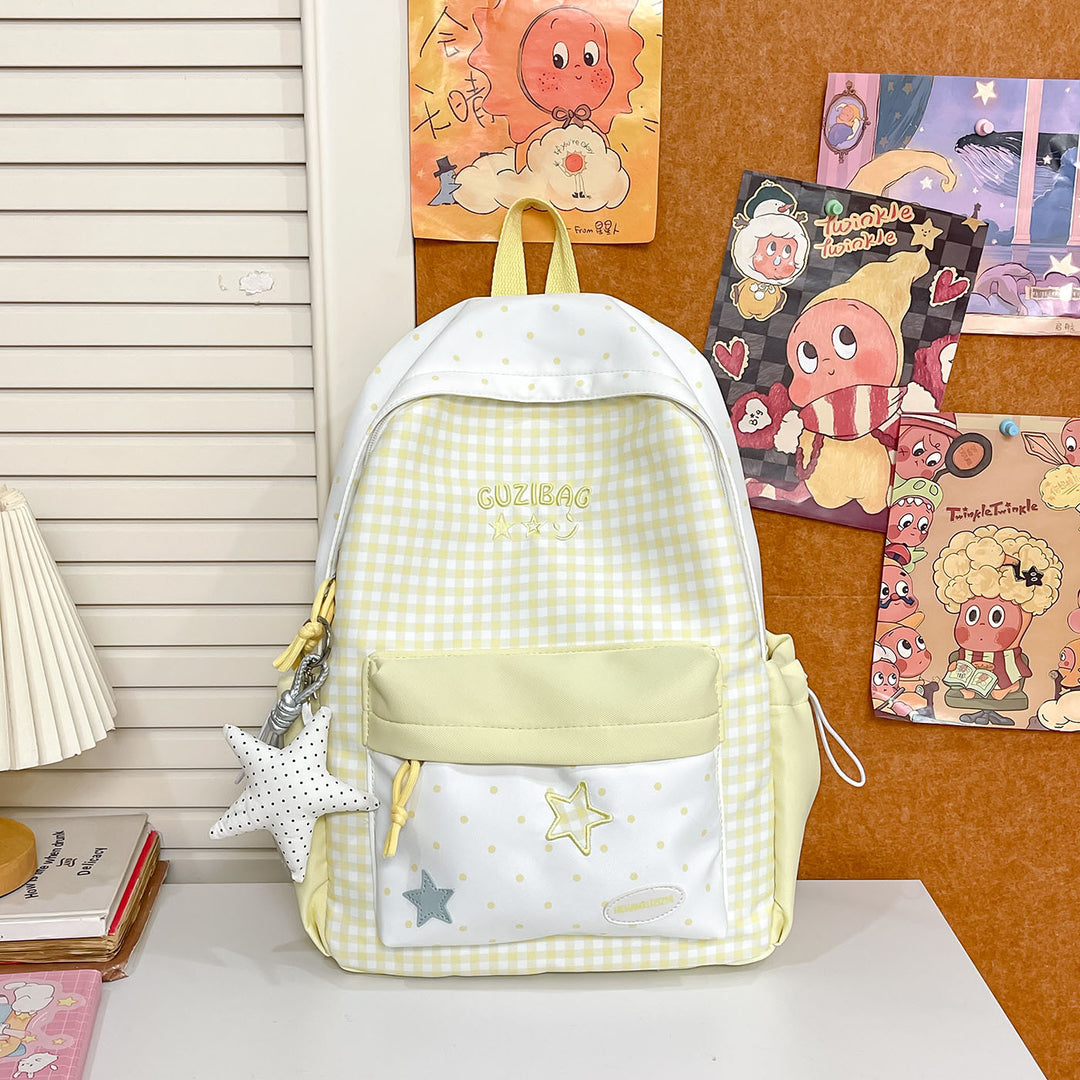 Charming Checked Pattern Backpack Kalsten