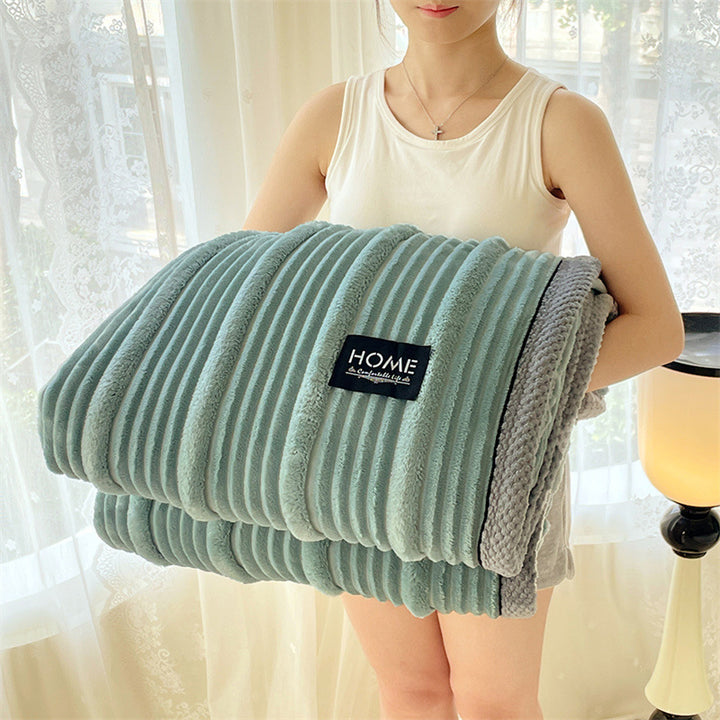 Women's Cozy Ribbed Sherpa Blanket