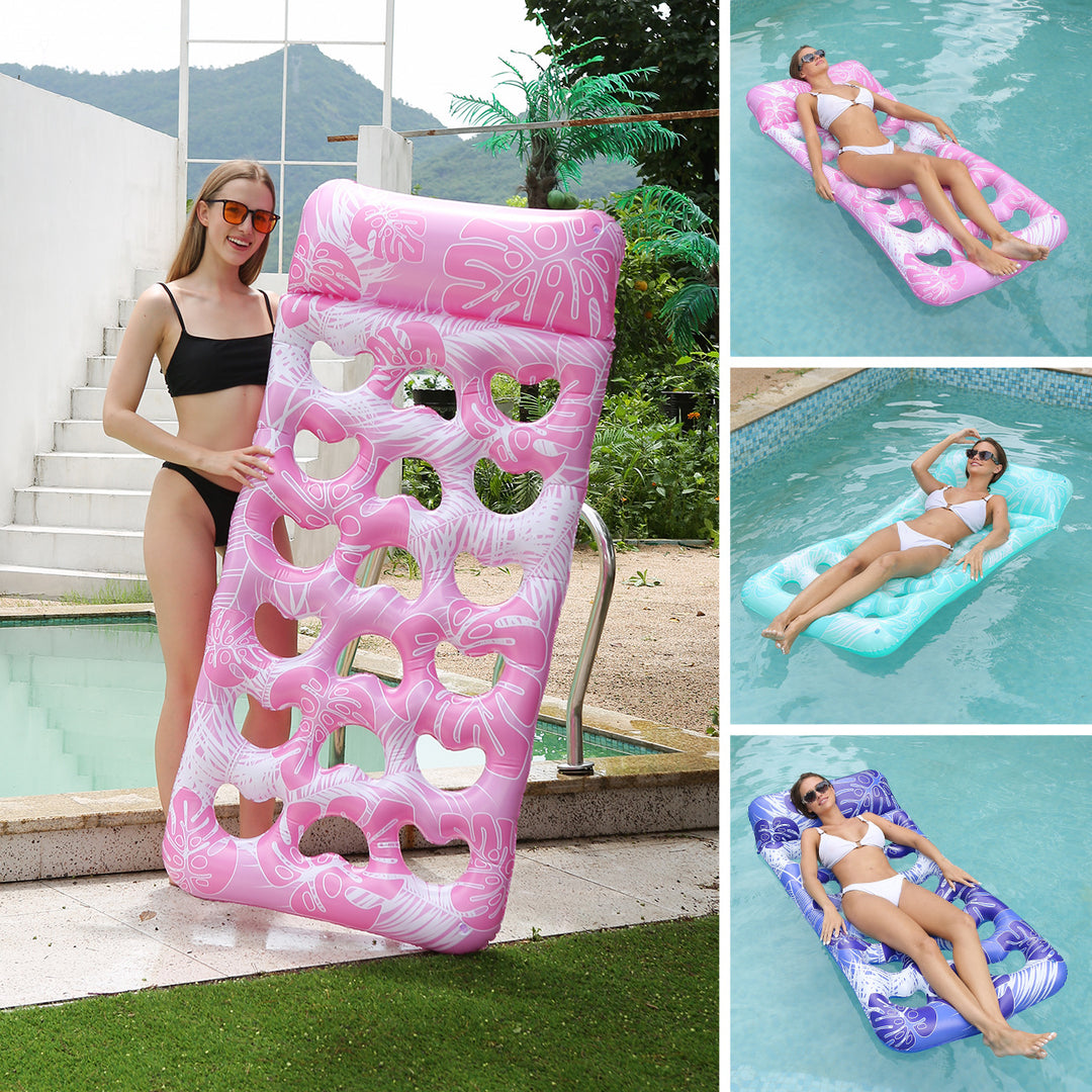 Women Inflatable Lounger with Ergonomic Headrest Kalsten