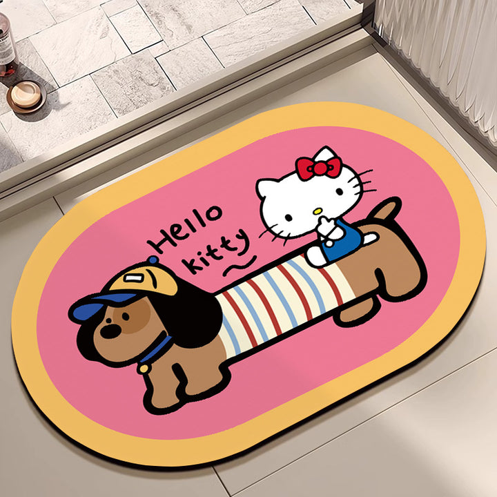 Cute Cartoon Dog Bath Mat Kalsten