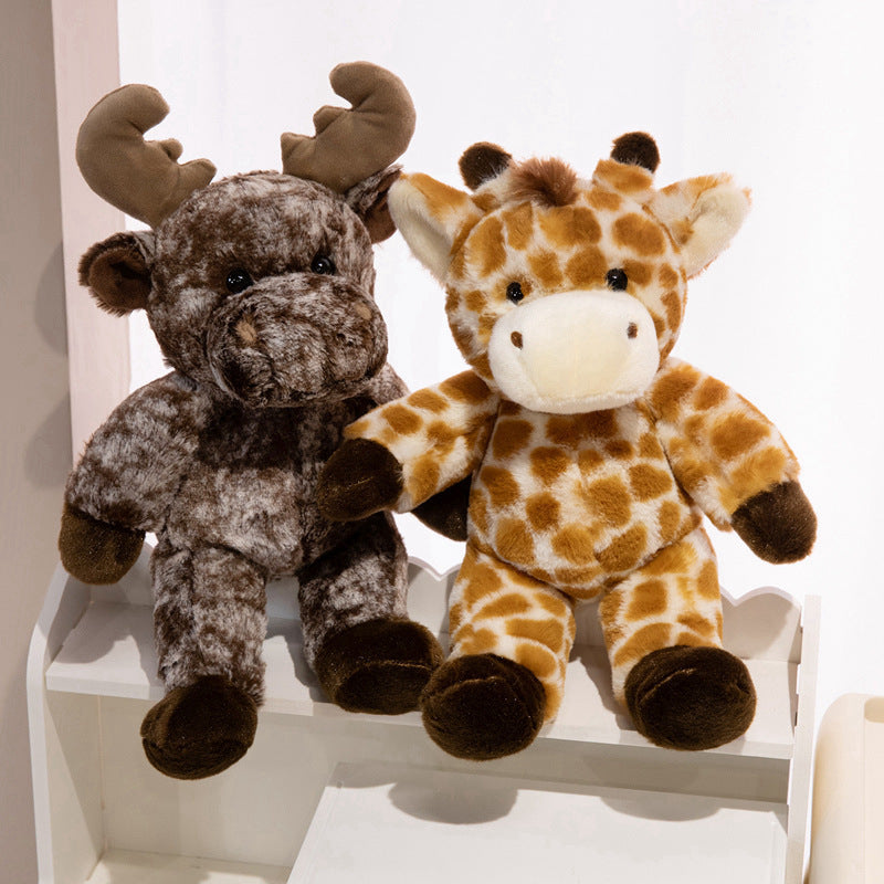 Plush Cow Cuddle Companion with Soft Faux-Fur, Embroidered Face & Huggable Snout Kalsten
