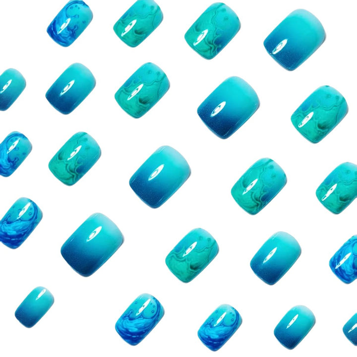 Artistic Wave-Inspired Nail Art Kalsten