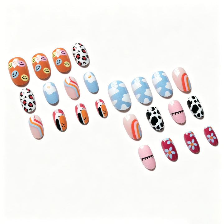 Creative Multi-Patterned Nail Art Set