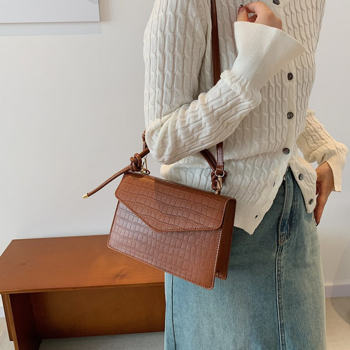 Crocodile-Embossed Handcrafted Crossbody Bag Kalsten